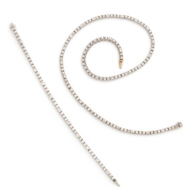 View full screen - View 1 of Lot 12. Diamond demi-parure.