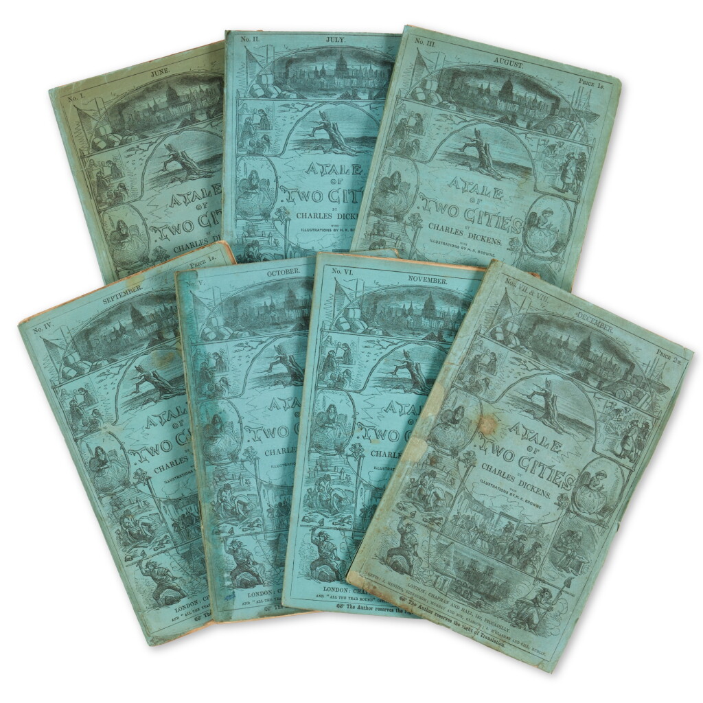 View full screen - View 1 of Lot 1045. Dickens, Charles | "A Tale of Two Cities," in the original monthly parts.