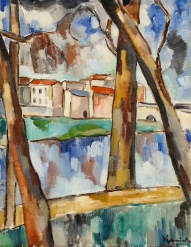 View full screen - View 1 of Lot 329. Maisons au bord de l'eau.