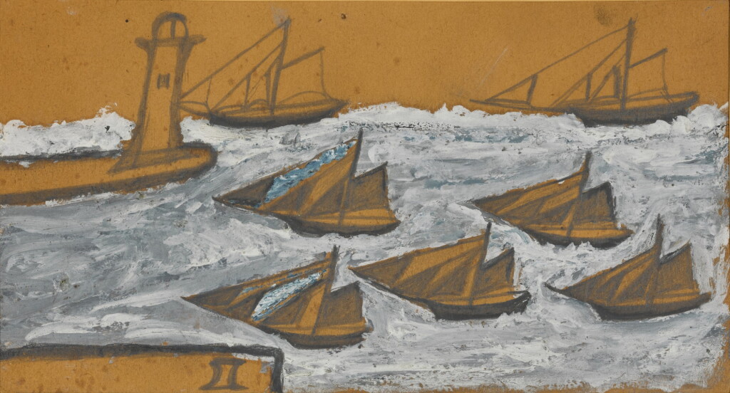 View full screen - View 1 of Lot 45. Gaff-rigged Sailing Boats Returning to Harbour.