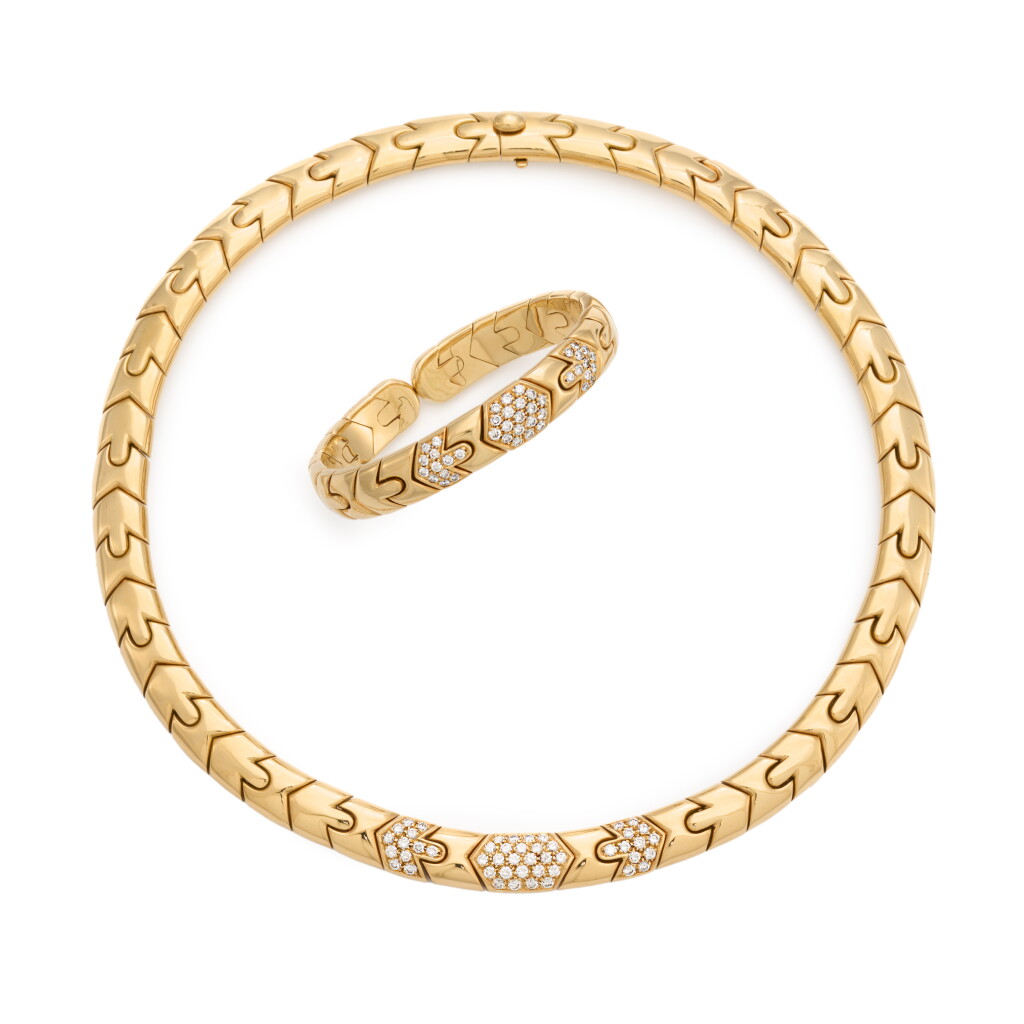 View full screen - View 1 of Lot 220. Diamond demi-parure.