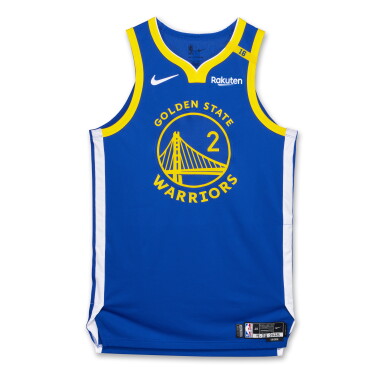 View full screen - View 1 of Lot 96. Brandin Podziemski Golden State Warriors 2025 NBA Playoffs Western Conference Round 1 Game Worn Icon Edition Jersey | Game 1.