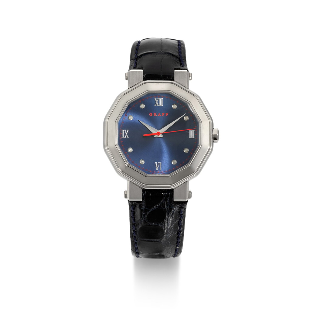 View full screen - View 1 of Lot 455. GRAFF | REF GXXXVI WHITE GOLD WRISTWATCH CIRCA 2010.