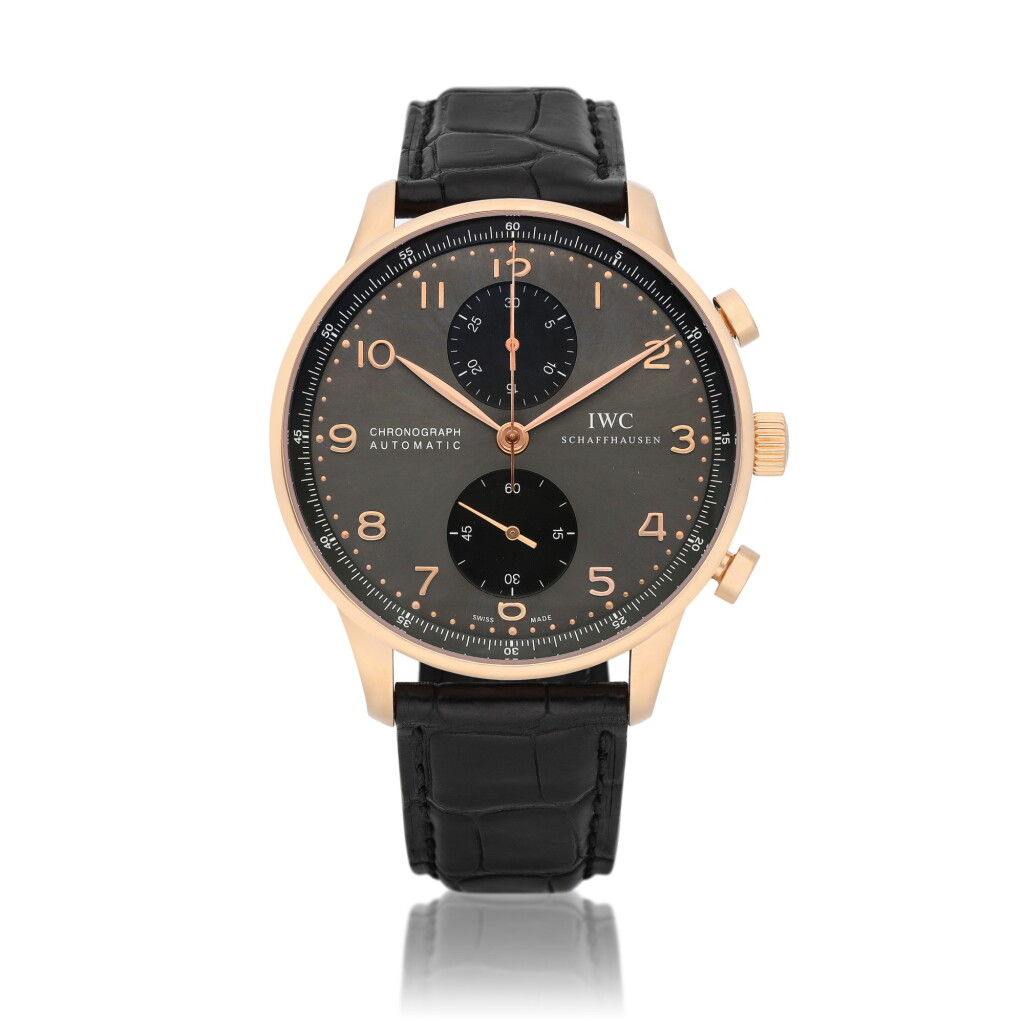 View full screen - View 1 of Lot 51. Portugieser, Ref. 3714 | A pink gold chronograph wristwatch | Circa 2013.