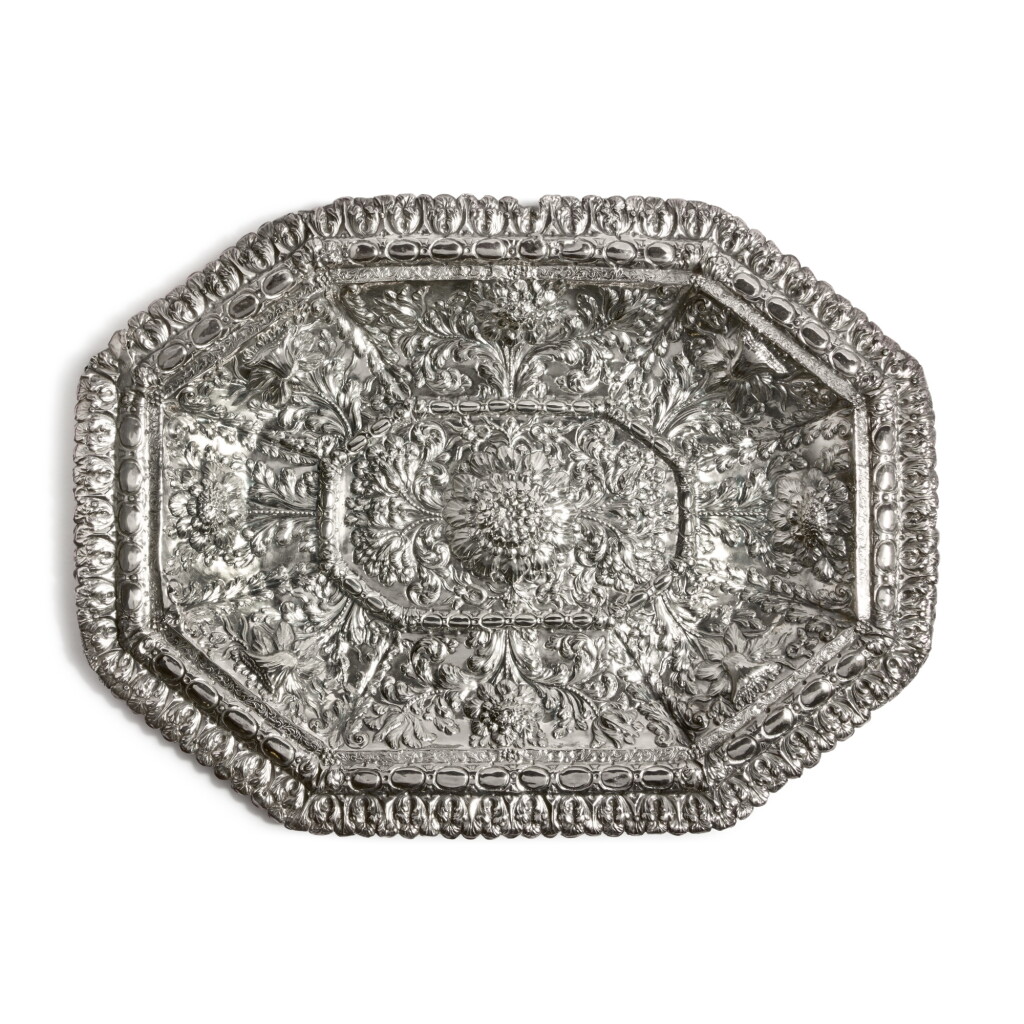 View full screen - View 1 of Lot 606. A Spanish Silver Sideboard Dish, Francisco Pages, Barcelona, Circa 1730-40.