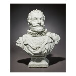 A RARE MEISSEN BUST OF THE HOLY ROMAN EMPEROR MATHIAS CIRCA 1745-46
