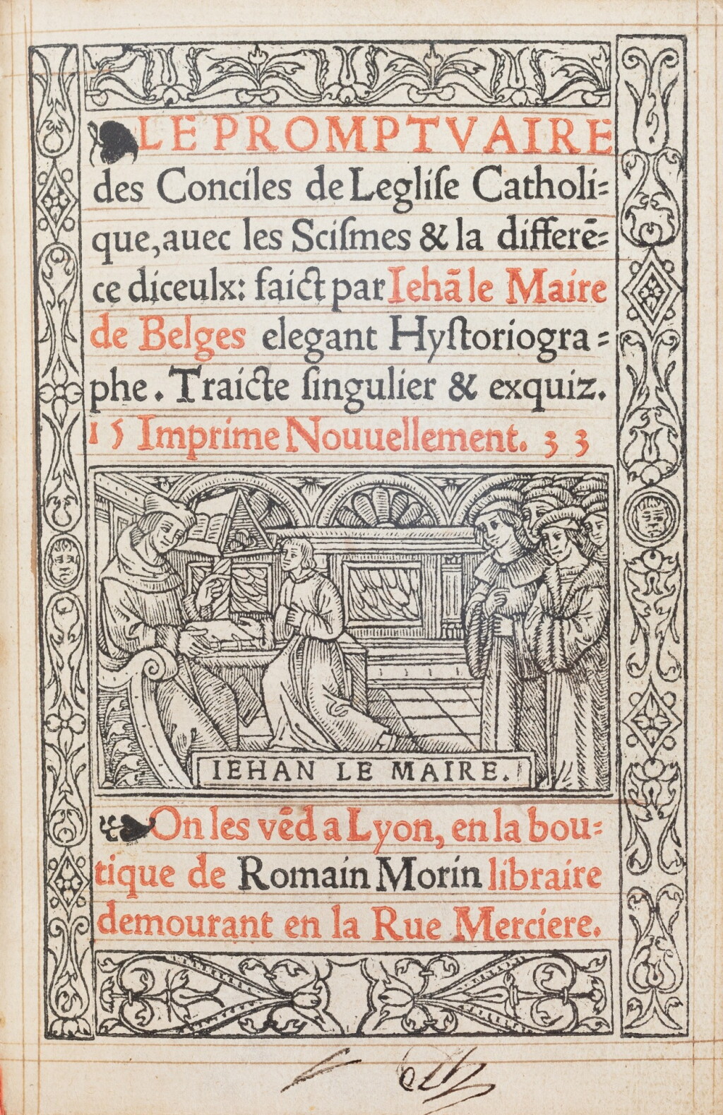 View full screen - View 1 of Lot 109. Le Promptuaire des Conciles de Leglise Lyon, 1533. In8. Reliure du XVIIIe..