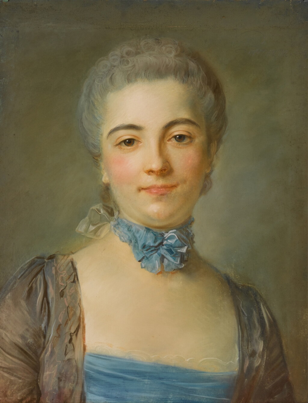View full screen - View 1 of Lot 25. Portrait of a lady, possibly La Comtesse Jacquette d'Arche, née de Loupes (1734-1777).