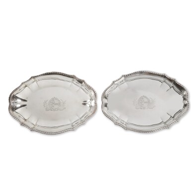 View full screen - View 1 of Lot 192. A Pair of George III Silver Entrée Dishes, Parker & Wakelin, London, 1763.