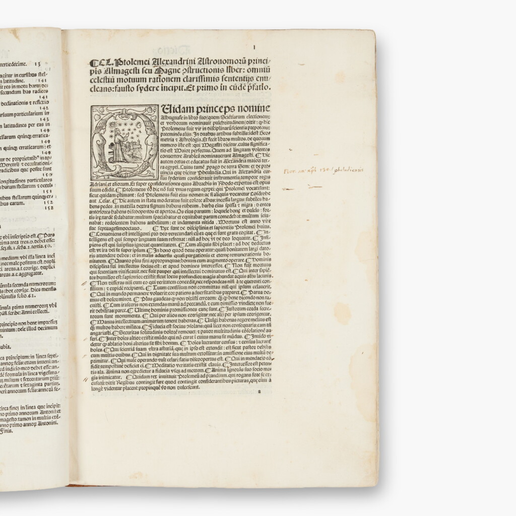 View full screen - View 1 of Lot 5. Ptolemaeus, Claudius | Almagestum, Venice, 1515, first complete edition.