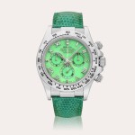 Cosmograph Daytona "Beach", Reference 116519 A white gold chronograph wristwatch with green chalcedony dial, Circa 2000 | 勞力士 | COSMOGRAPH DAYTONA "BEACH" 型號116519 | 白金計時腕錶,備綠玉髓錶盤,約2000年製