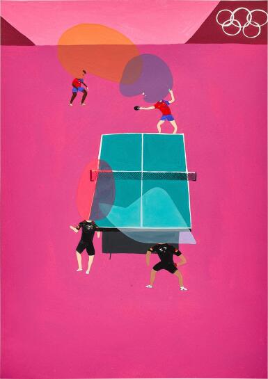 View full screen - View 1 of Lot 10. Peter McDonald 彼得・麥當勞 | Team Table Tennis (Tokyo 2020) 乒乓球團隊(東京2020年).