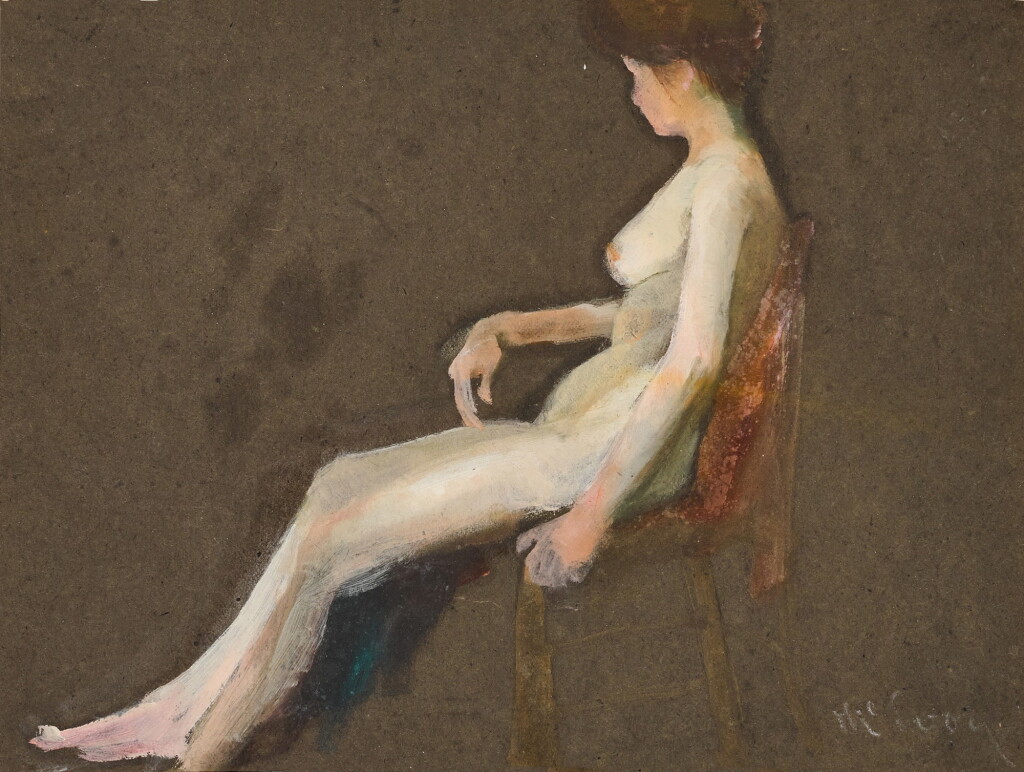 View full screen - View 1 of Lot 34. Seated female nude.
