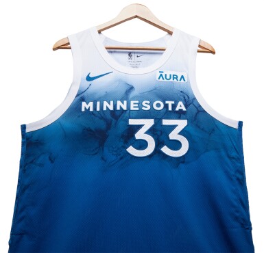 View full screen - View 1 of Lot 13. Leonard Miller Minnesota Timberwolves 2023-2024 In-Season Tournament Game Worn City Edition Jersey.
