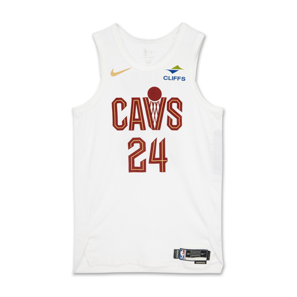 View full screen - View 1 of Lot 48. Jaylon Tyson ‘Rookie Debut’ Cleveland Cavaliers 2024-2025 Kia NBA Tip-Off Game Worn Association Edition Jersey .