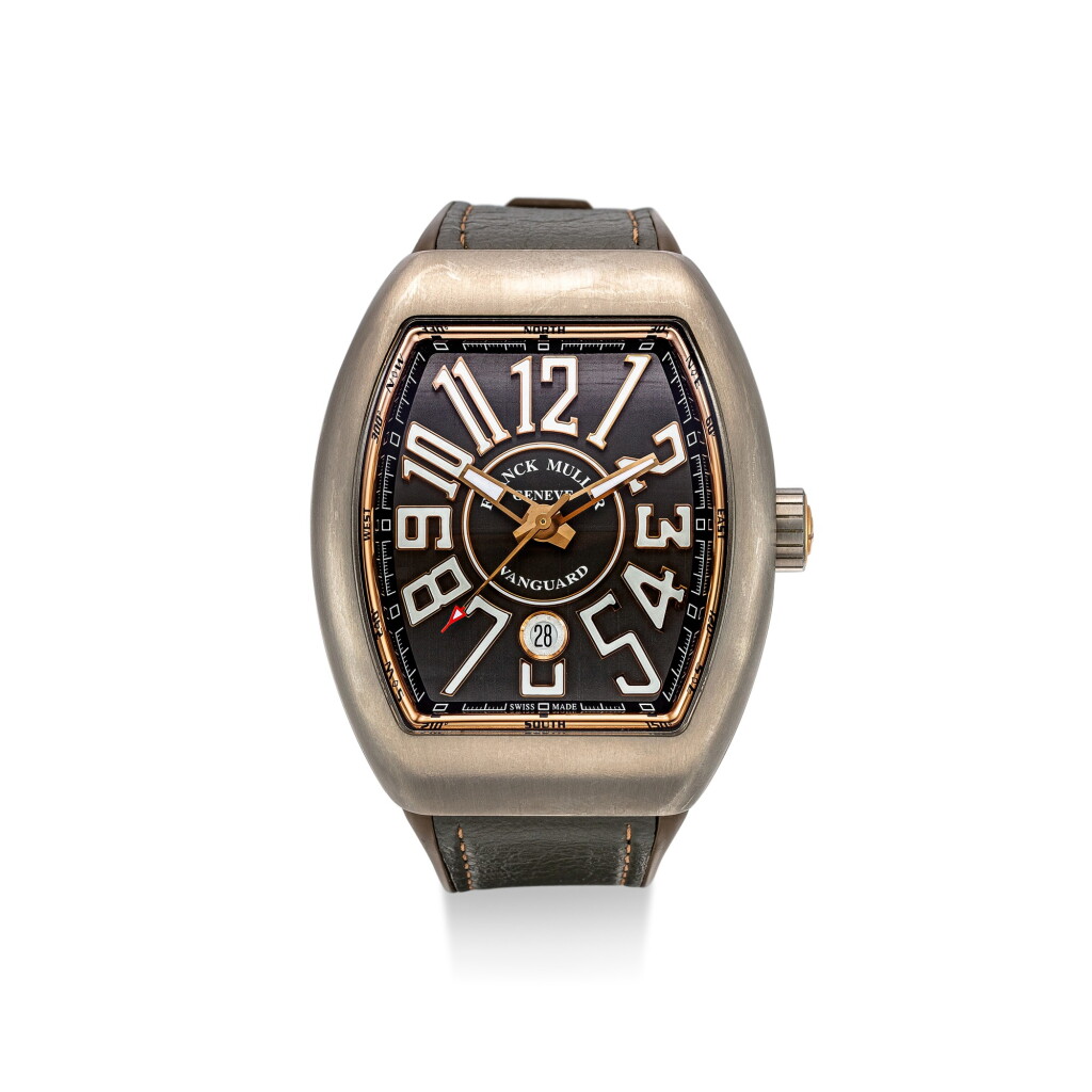 View full screen - View 1 of Lot 609. FRANCK MULLER | VANGUARD, REFERENCE V 45 SC DT, A TITANIUM WRISTWATCH WITH DATE, CIRCA 2015.