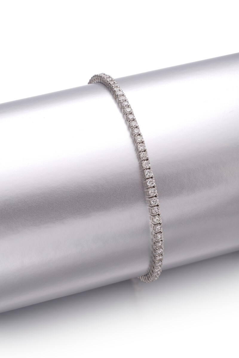 White Gold And Diamond Tennis Bracelet Available For