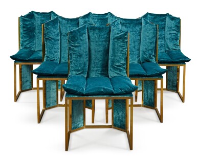 View full screen - View 1 of Lot 193. ITALIAN SCHOOL, 20TH CENTURY | SET OF 6 CHAIRS .