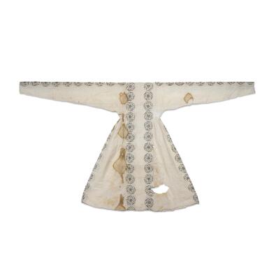 View full screen - View 1 of Lot 141. An embroidered robe, Persia or Central Asia, first half 14th century.