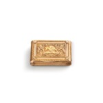 A three-coloured gold snuffbox, Vienna, circa 1835 | Tabatière en or de trois couleurs, Vienne, vers 1835
