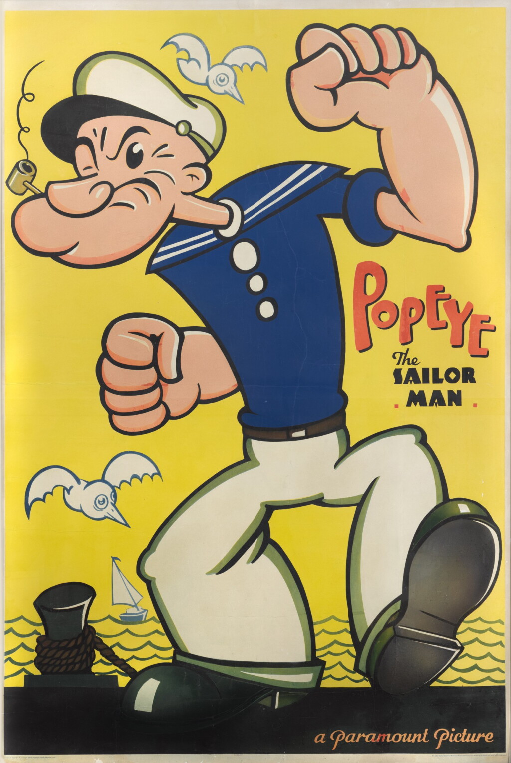 View full screen - View 1 of Lot 61. Popeye the Sailor Man (1934), stock poster, US.