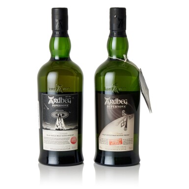 View full screen - View 1 of Lot 6102. Ardbeg Supernova Committee Release 2014 & 2015 NV (2 BT70).