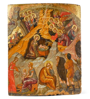 View full screen - View 1 of Lot 275. Nativity, Italo-Cretan, 16th century.