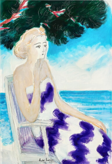 View full screen - View 1 of Lot 712. André Brasilier 安德烈・布拉吉利 | Figure sous les pins 松下美人.