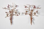 Pair of "Structure Végétale" Candle Sconces