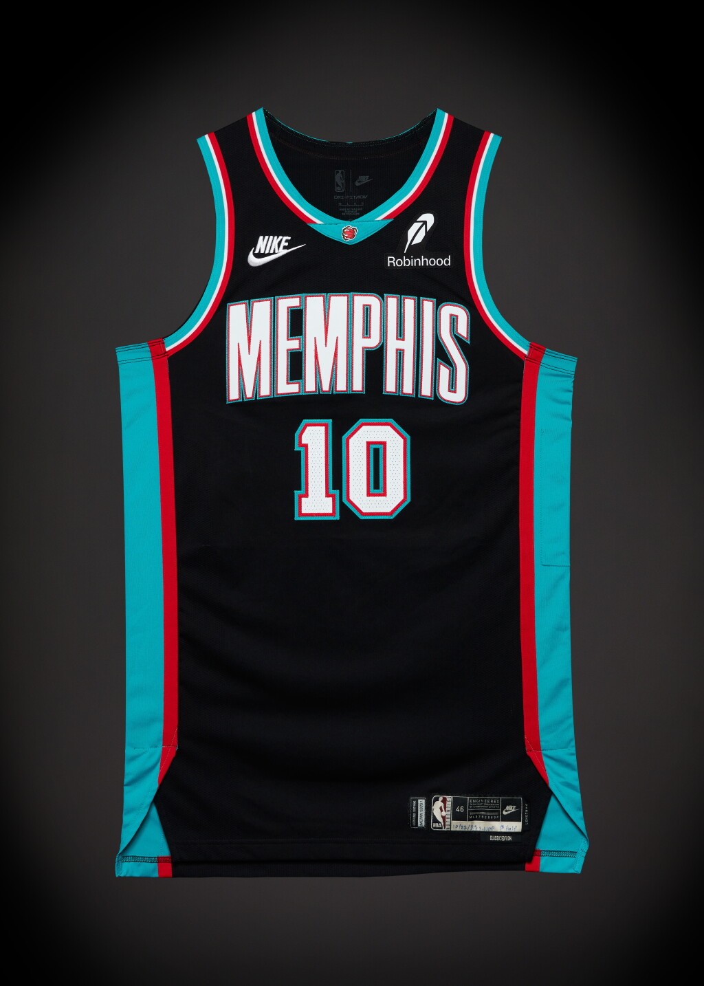 View full screen - View 1 of Lot 28. Javon Small ‘Rookie Debut’ Memphis Grizzlies 2025-2026 NBA Tip-Off Game Worn Classic Edition Jersey.