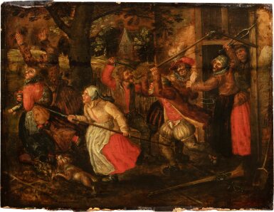 View full screen - View 1 of Lot 16. The peasant's misfortune | L'infortune des paysans.