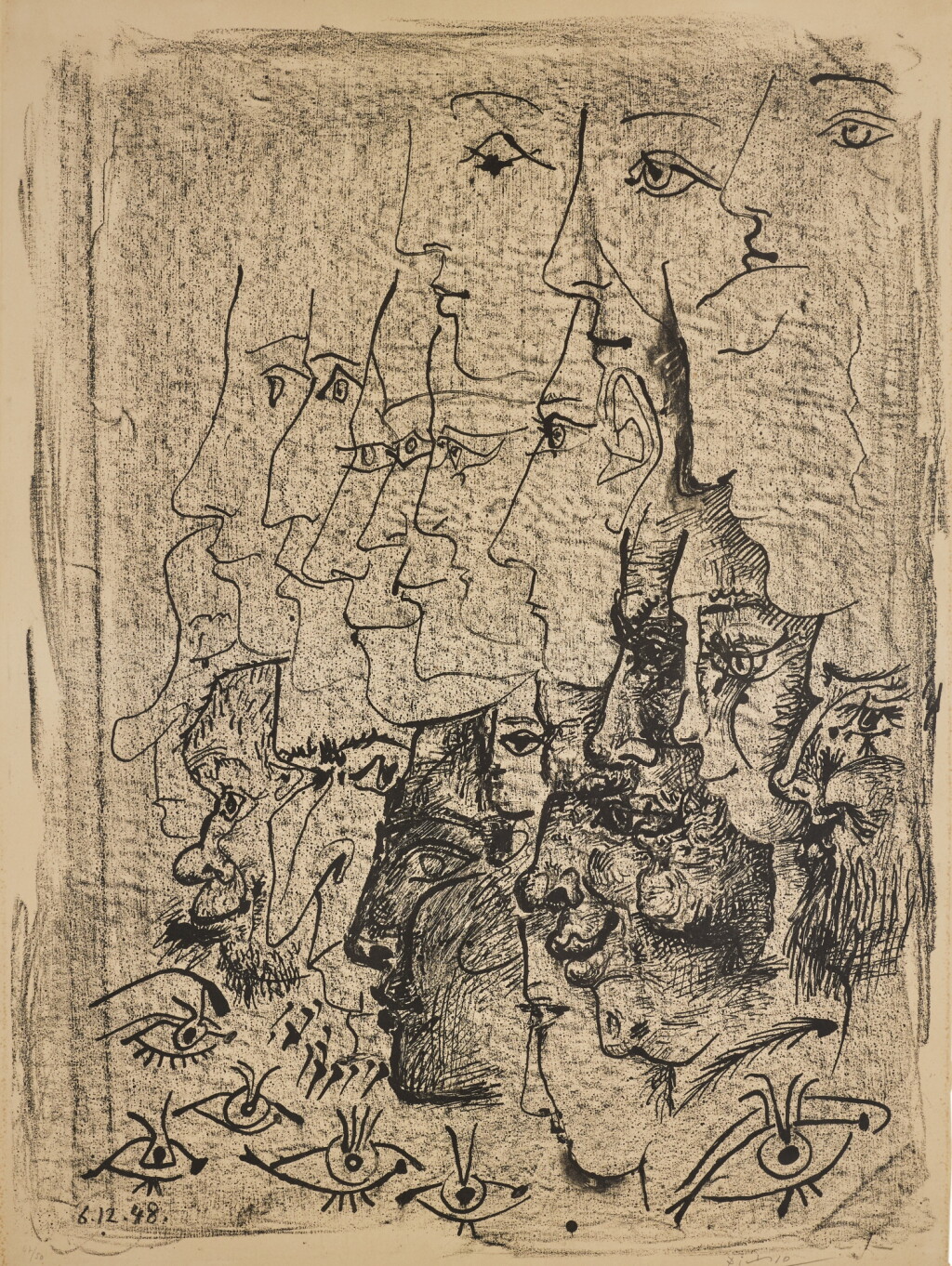 View full screen - View 1 of Lot 113. Étude de profils (B. 581; M. 132).