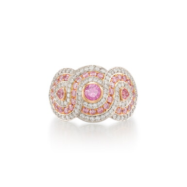 View full screen - View 1 of Lot 183. Diamond and Coloured Diamond Ring.