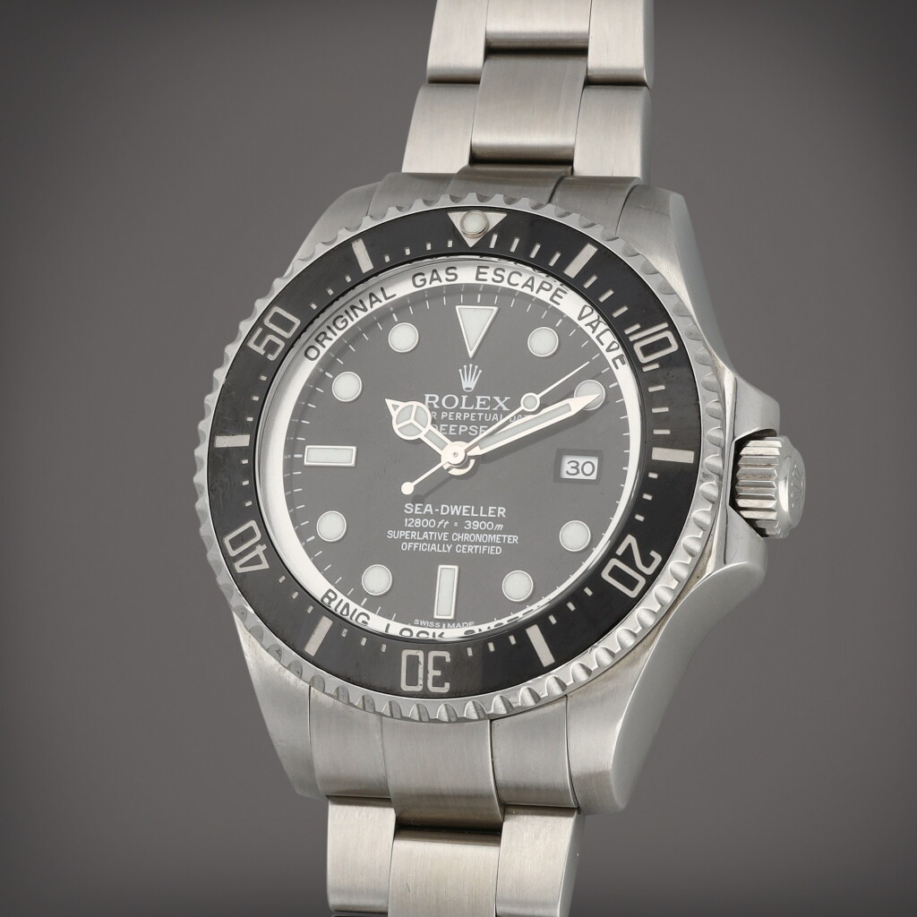 View full screen - View 1 of Lot 79. Sea-Dweller 'Deepsea', Reference 116660 | A stainless steel wristwatch with helium escape valve, date and bracelet | Circa 2013.