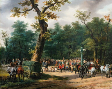 View full screen - View 1 of Lot 108. ÉMILE-JEAN-HORACE VERNET | LOUIS XVI'S LAST HUNT, AT FONTAINEBLEAU .