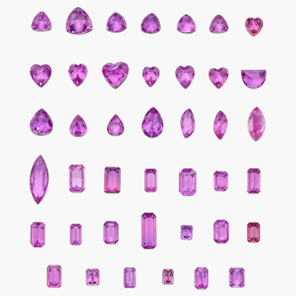 View full screen - View 1 of Lot 910. Collection of Unmounted Pink Sapphires.