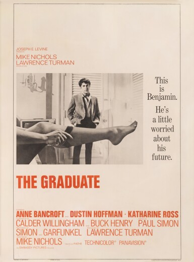 View full screen - View 1 of Lot 77. THE GRADUATE (1967) POSTER, US.