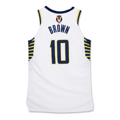 View full screen - View 1 of Lot 153. Kendall Brown Indiana Pacers 2023-2024 In-Season Tournament Championship Game Issued Association Edition Jersey.