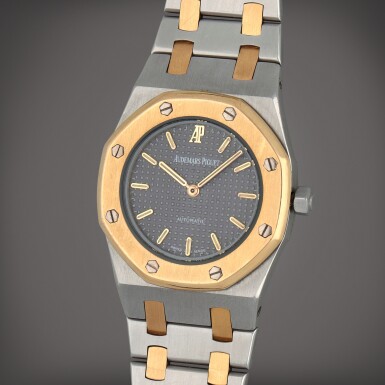 View full screen - View 1 of Lot 342. Royal Oak, Reference 8638SA | A stainless steel and yellow gold wristwatch with bracelet | Circa 1978.