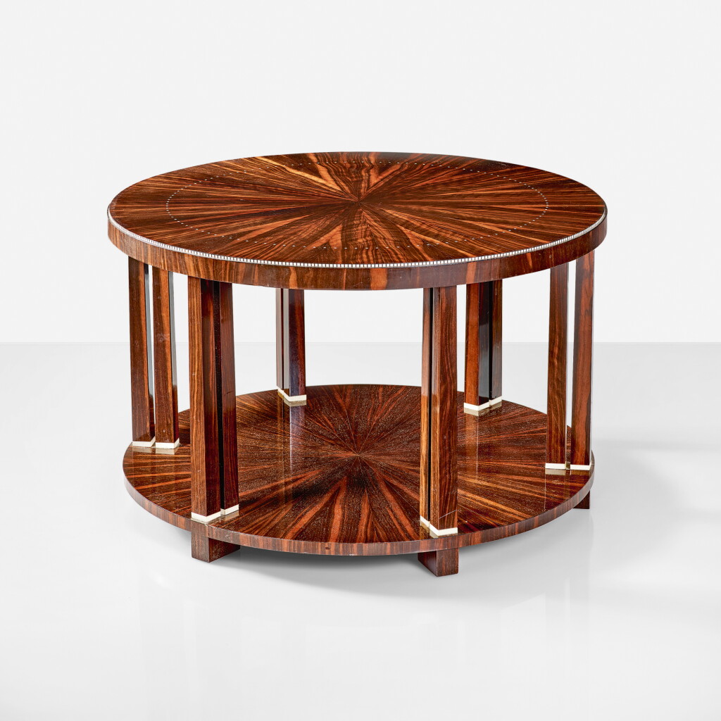 View full screen - View 1 of Lot 52. ÉMILE-JACQUES RUHLMANN | "DOUBLE COLONETTES" COFFEE TABLE, MODEL NO. AR1017/NR1105.