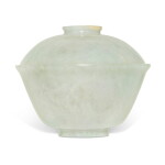 A jadeite bowl and cover, 20th century | 二十世紀 翠玉蓋盌