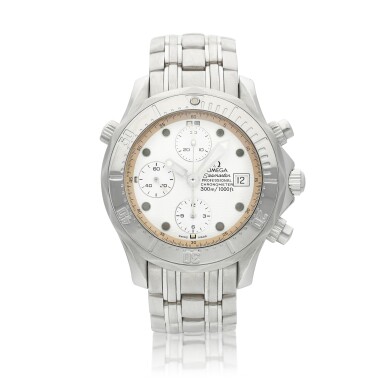 View full screen - View 1 of Lot 8233. Seamaster 300 m chrono diver, Reference 2598.20.00 | A stainless steel chronograph wristwatch with date and bracelet, Circa 2002 | 歐米茄 | 海馬系列 300 米潛水計時 型號2598.20.00 | 精鋼計時鏈帶腕錶,備日期顯示,約2002年製.