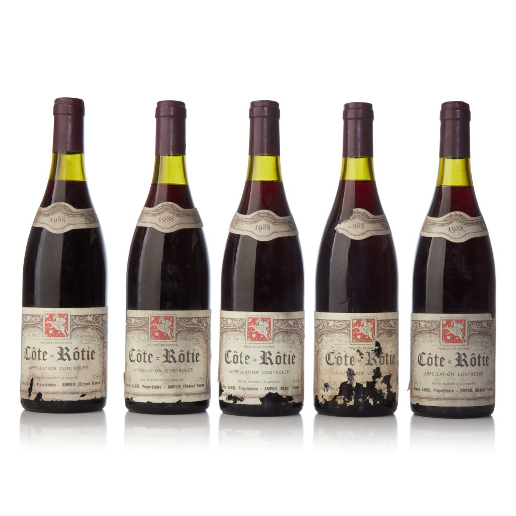 View full screen - View 1 of Lot 315. Côte Rôtie 1988 Pierre Barge (10 BT).