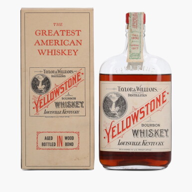 View full screen - View 1 of Lot 2586. Yellowstone 16 Year Old Bottled In Bond 100 Proof 1917 (1 Bottle Pint).