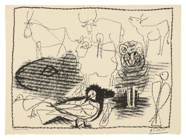 View full screen - View 1 of Lot 72. PABLO PICASSO | TAUREAUX, BÉLIERS ET OISEAUX (B. 1344; M. 21).
