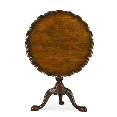 View full screen - View 1 of Lot 79. An early George III carved mahogany tripod table, circa 1760.