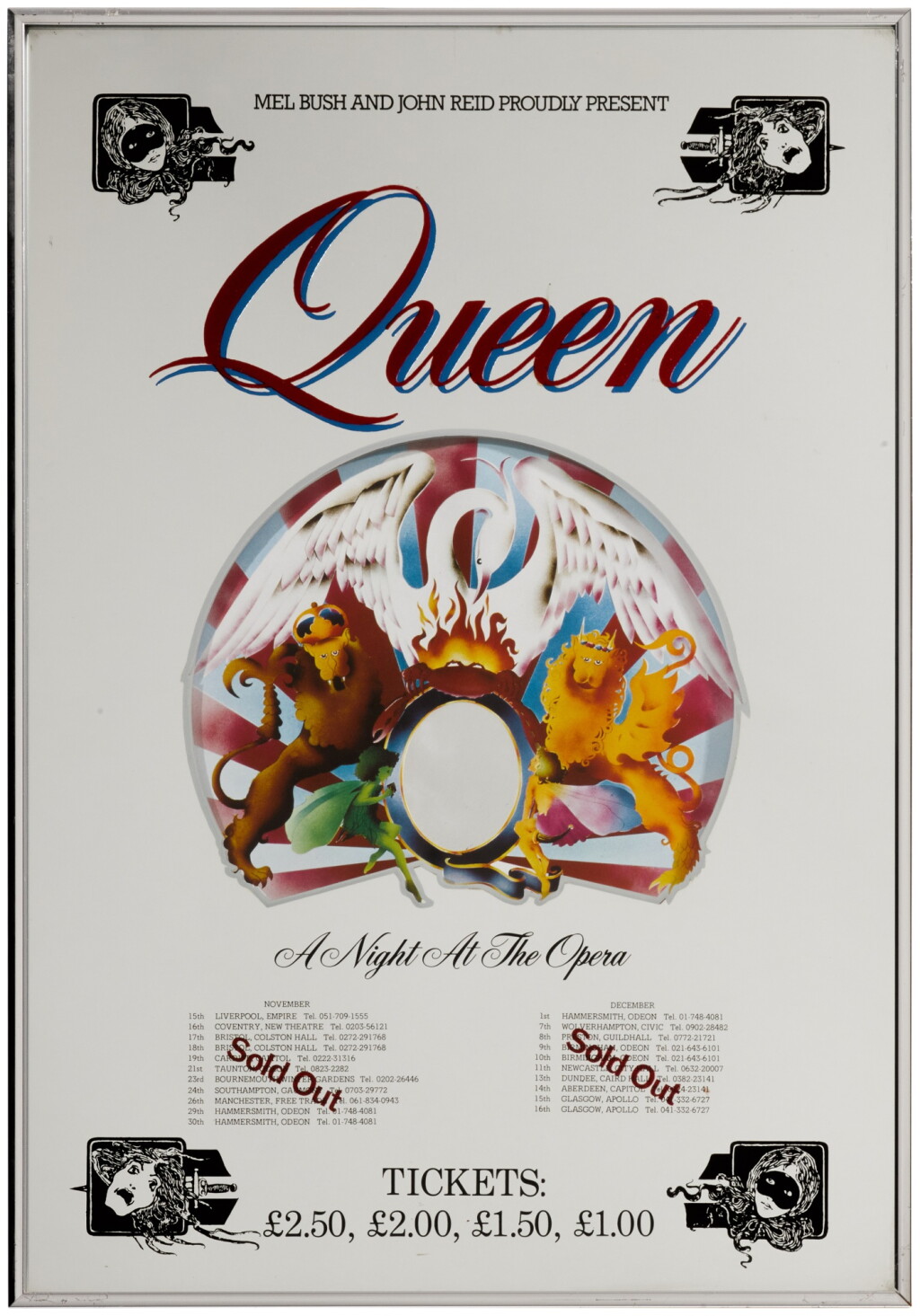 View full screen - View 1 of Lot 2055. Freddie Mercury's A Night At The Opera commemorative mirror.