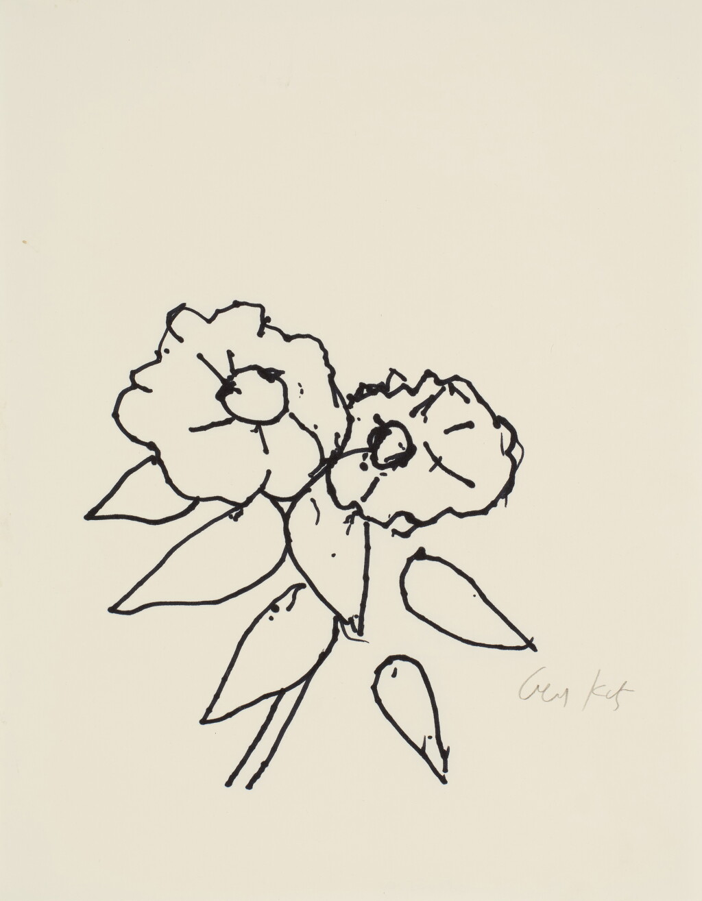 View full screen - View 1 of Lot 131. Flowers Drawing (1).