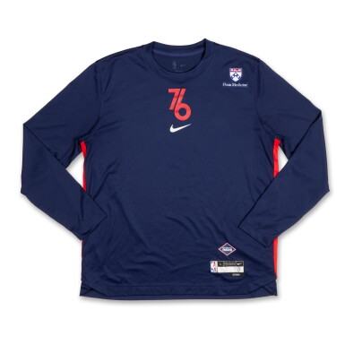 View full screen - View 1 of Lot 199. Tyrese Maxey Philadelphia 76ers 2023-2024 City Edition Warmup Set | Probable Wear.