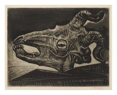 View full screen - View 1 of Lot 200. PABLO PICASSO | CRANE DE CHÊVRE SUR LA TABLE (B. 696; BA. 903).